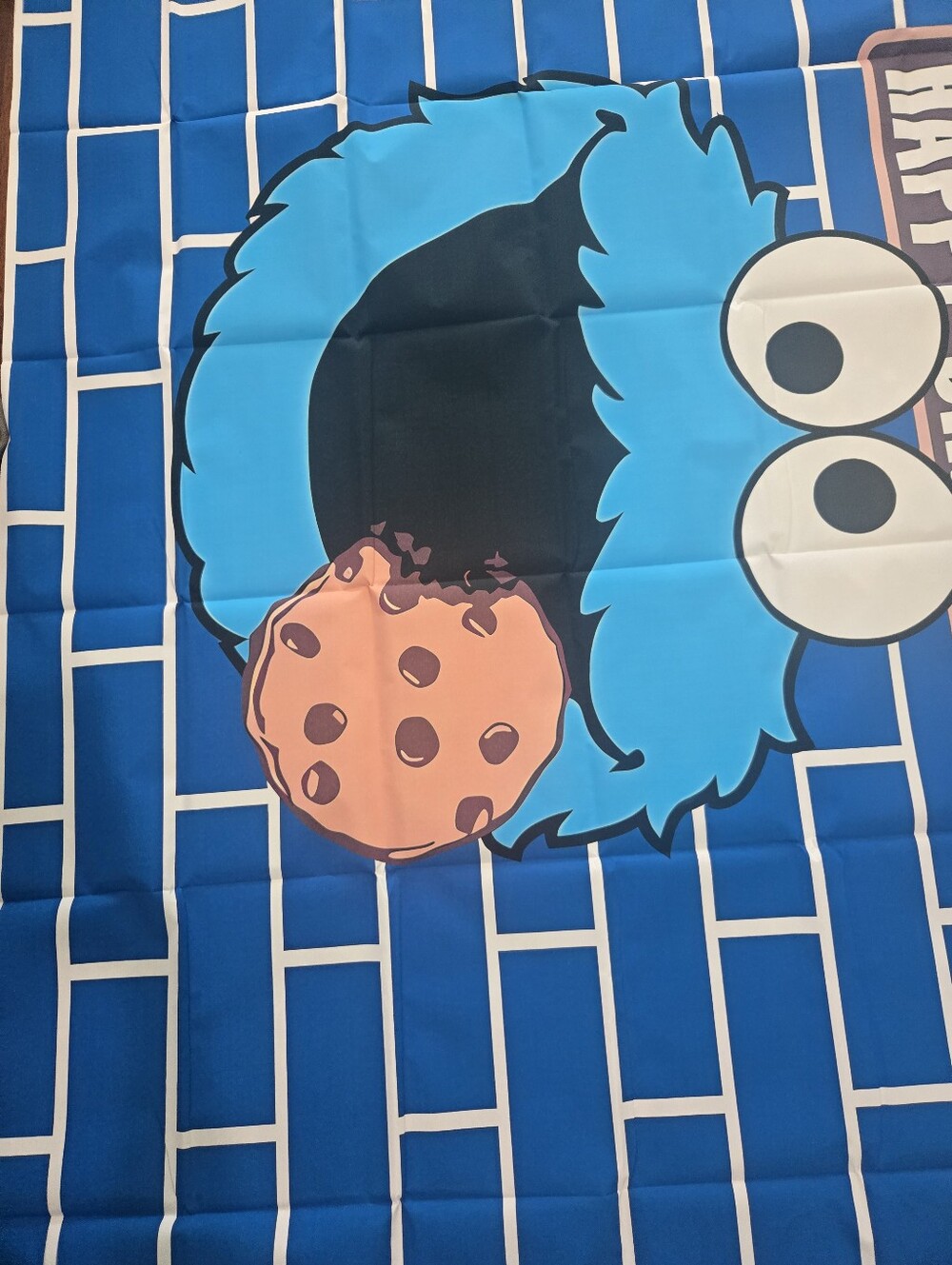Cookie Monster Happy Birthday Backdrop - Picture 3 of 3